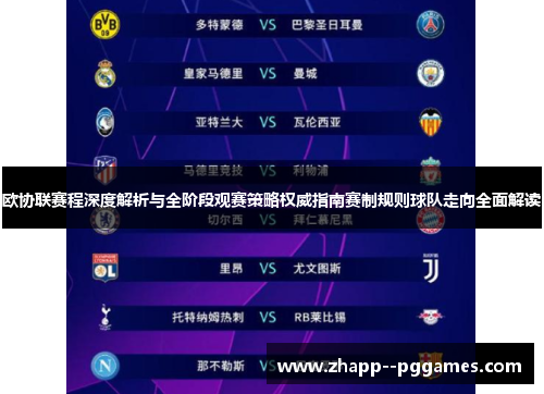 欧协联赛程深度解析与全阶段观赛策略权威指南赛制规则球队走向全面解读 欧协联赛程深度解析与全阶段观赛策略权威指南赛制规则球队走向全面解读